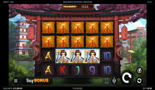 Megaways Bushido Princess Slot RTP